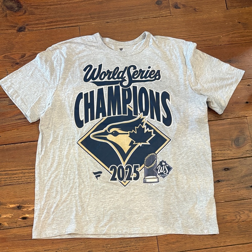 Fanatics Gray Toronto Blue Jays "World Series Champions 2025" Short Sleeve Tee